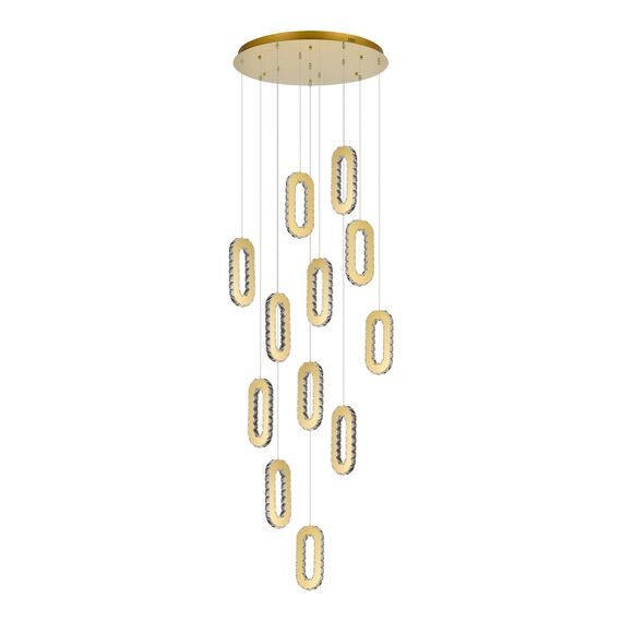 SL6506.203.12 Светильник подвесной ST-Luce Золотистый/Золотистый, Прозрачный LED 12*9W 3000K ALLUNGO, изображение 2