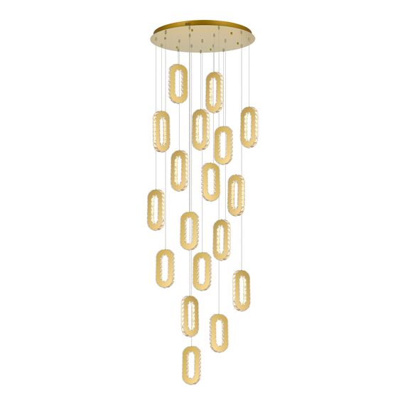 SL6506.203.18 Светильник подвесной ST-Luce Золотистый/Золотистый, Прозрачный LED 18*9W 3000K ALLUNGO, изображение 2