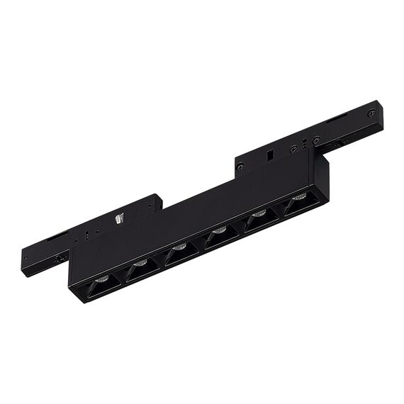 ST666.436.05 Магнитный трековый светильник Черный LED 1*5W 3000K 220Lm Ra>90  IP20 L100xW10xH18 24V SUPER5, изображение 5