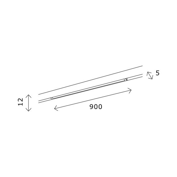 ST667.436.15 Магнитный трековый светильник Черный LED 1*15W 3000K 1 060Lm Ra>80 100 IP20 L900xW5xH12 SUPER5, изображение 2