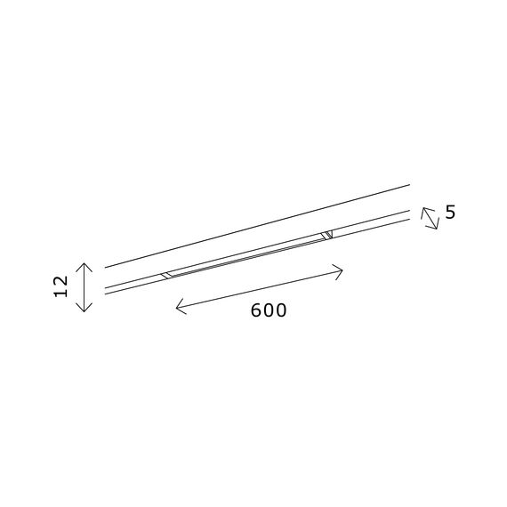ST667.446.10 Магнитный трековый светильник Черный LED 1*10W 4000K 710Lm Ra>80 100 IP20 L600xW5xH12 2 SUPER5, изображение 2