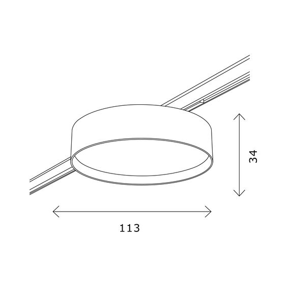 ST670.346.12 Магнитный трековый светильник Латунь LED 1*12W 4000K 500Lm Ra>80 100° IP20 D113xH34 24V SUPER5, изображение 2