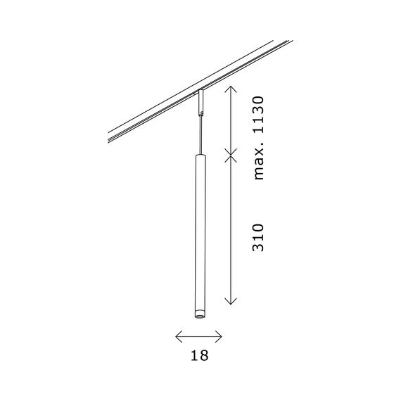 ST672.433.03 Магнитный трековый светильник Черный LED 1*3W 3000K 100Lm Ra>90 36° IP20 D18xH310 24V SUPER5, изображение 6