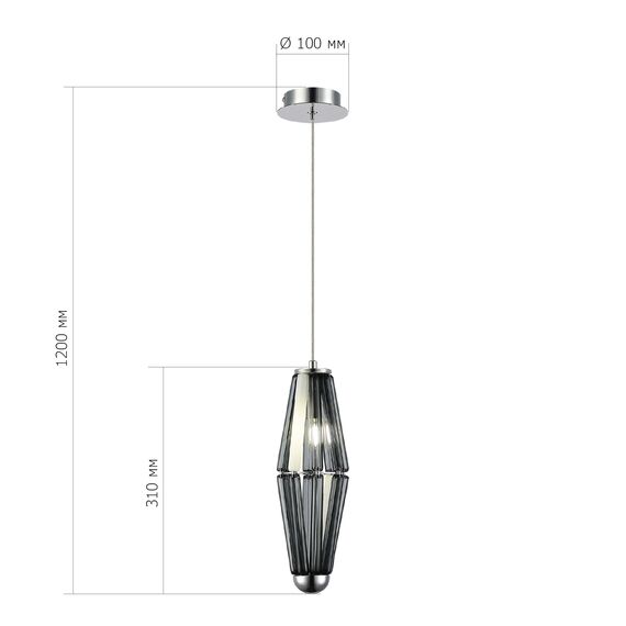 SL1242.103.01 Светильник подвесной ST-Luce Хром/Дымчатый G9 1*5W 4000K CIARA, изображение 4