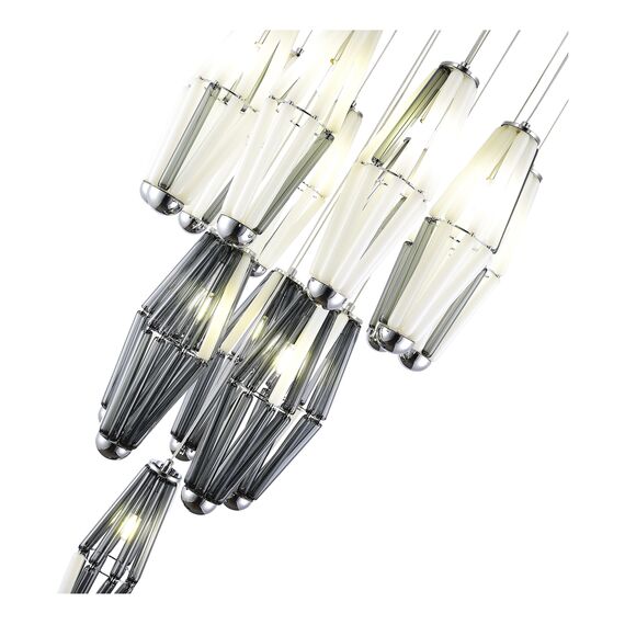 SL1242.103.16 Светильник подвесной ST-Luce Хром/Дымчатый, Молочный G9 16*5W 4000K CIARA, изображение 3