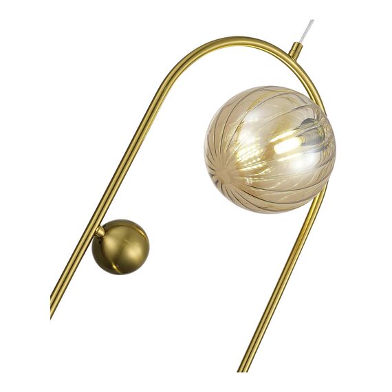 SL1515.303.02 Светильник подвесной ST-Luce Латунь/Янтарный,Дымчатый G9 2*5W 4000K SPHERE, изображение 3