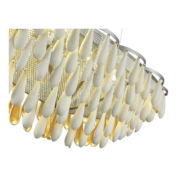 SL1517.103.08 Светильник подвесной ST-Luce Серебристый/Белый, Золотистый E14 8*40W Faenza, изображение 3