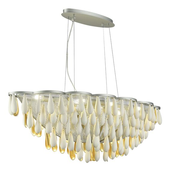 SL1517.103.08 Светильник подвесной ST-Luce Серебристый/Белый, Золотистый E14 8*40W Faenza, изображение 4
