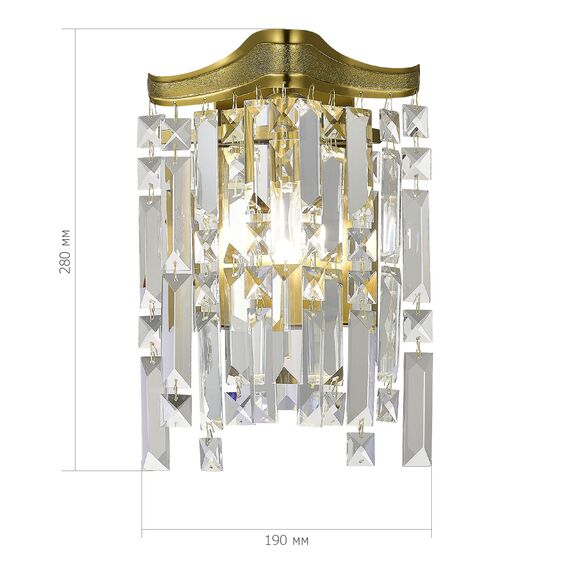 SL1659.301.01 Светильник настенный ST-Luce Латунь/Прозрачный E14 1*60W OFELIA, изображение 3