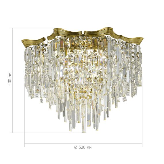 SL1659.302.07 Светильник потолочный ST-Luce Латунь/Прозрачный E14 7*60W OFELIA, изображение 4