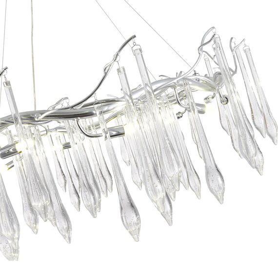 SL1660.103.12 Светильник подвесной ST-Luce Хром/Хром, Прозрачный G9 12*5W 4000K TEARDROPS, изображение 3