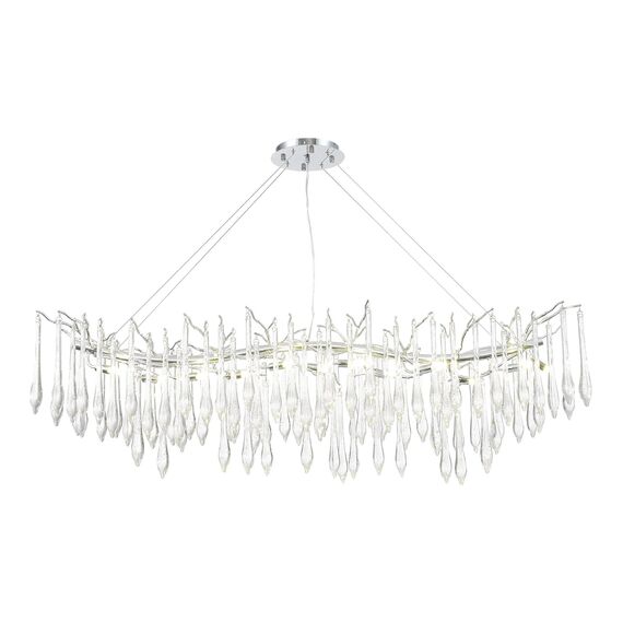 SL1660.113.12 Светильник подвесной ST-Luce Хром/Хром, Прозрачный G9 12*5W 4000K TEARDROPS