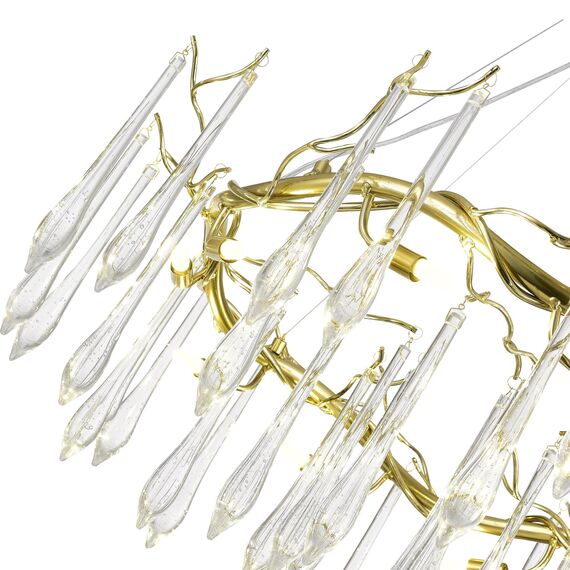 SL1660.203.10 Светильник подвесной ST-Luce Шампань/Шампань, Прозрачный G9 10*5W 4000K TEARDROPS, изображение 3