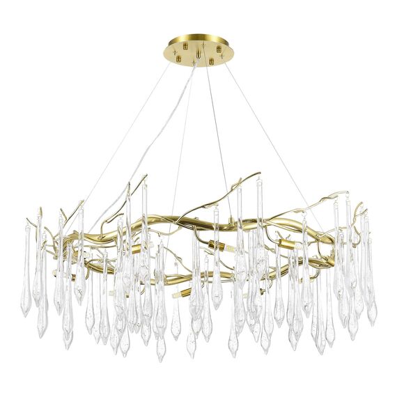 SL1660.203.12 Светильник подвесной ST-Luce Шампань/Шампань, Прозрачный G9 12*5W 4000K TEARDROPS, изображение 2