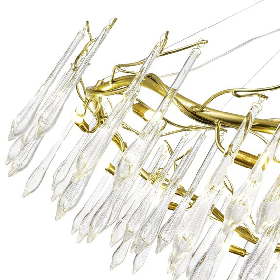 SL1660.203.12 Светильник подвесной ST-Luce Шампань/Шампань, Прозрачный G9 12*5W 4000K TEARDROPS, изображение 3