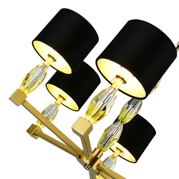 SL1759.303.06 Люстра подвесная ST-Luce Латунь/Черный E14 6*40W LINGOTTI, изображение 3