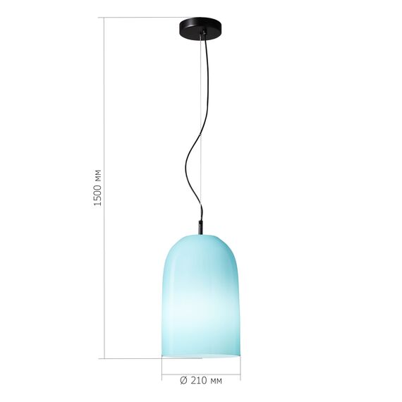 SL2001.403.01 Светильник подвесной ST-Luce Черный/Синий E27 1*60W MILO, изображение 3