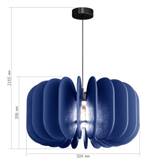 SL3004.403.01 Светильник подвесной ST-Luce Черный/Синий E27 1*60W SENTITO, изображение 2