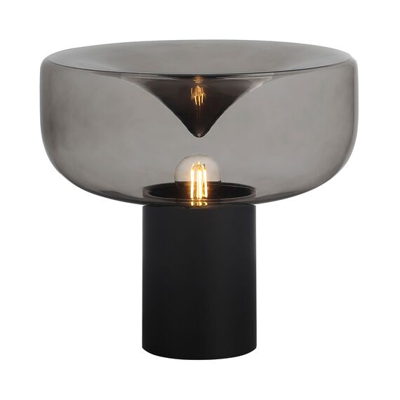 SL6014.404.01 Прикроватная лампа ST-Luce Черный/Дымчатый E27 1*40W RIPPLE