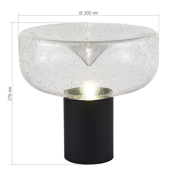 SL6014.424.01 Прикроватная лампа ST-Luce Черный/С пузырьками воздуха E27 1*40W RIPPLE, изображение 6