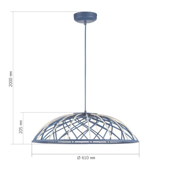SL6016.703.01 Светильник подвесной ST-Luce Синий/Синий LED 1*20W 3000K BOUND, изображение 8