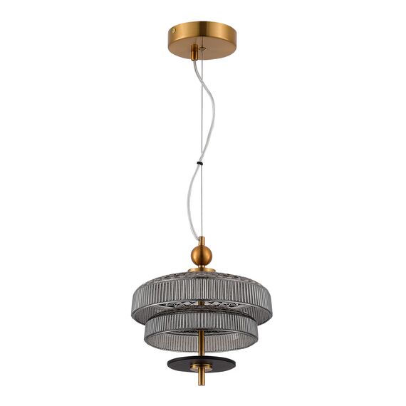 SL6122.303.01 Светильник подвесной ST-Luce Латунь/Латунь, Дымчатый LED 1*8W 3000K ORIENTAL, изображение 2