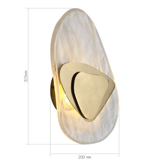 SL6123.301.01 Светильник настенный ST-Luce Латунь/Прозрачно-белый LED 1*7W 4000K MUSE, изображение 7