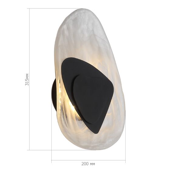 SL6123.401.01 Светильник настенный ST-Luce Черный/Дымчатый LED 1*7W 4000K MUSE, изображение 5