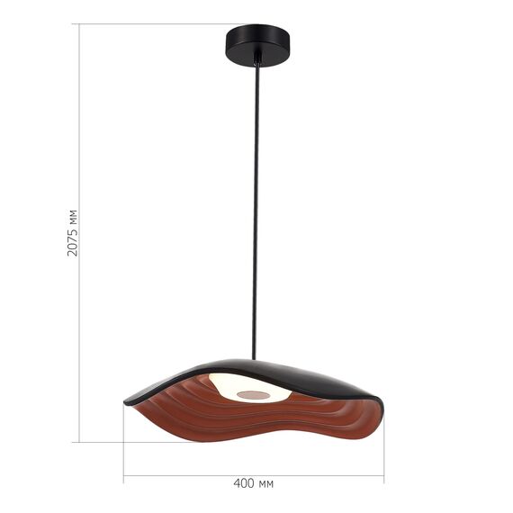 SL6208.401.12 Светильник подвесной ST-Luce Черный/Черный, Оранжевый LED 1*12W 3000K OASIS, изображение 4