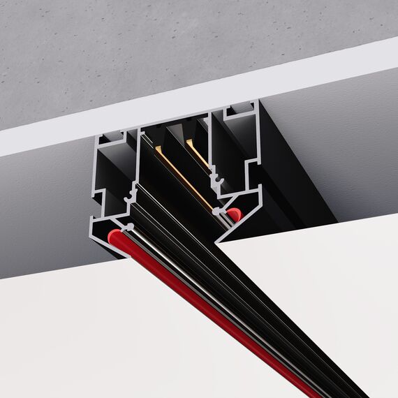 ST046.429.00 Шинопровод 220 под натяжной потолок  ST-Luce Черный Длина 2 000мм SKYLINE 220, изображение 2