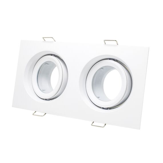 ST255.528.02 Св-к встр. Белый GU10 2*50W  IP65 L180xW90xH40 220V Без ламп Встраиваемые светильники, изображение 3