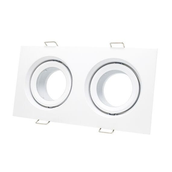 ST255.528.02 Св-к встр. Белый GU10 2*50W  IP65 L180xW90xH40 220V Без ламп Встраиваемые светильники, изображение 4