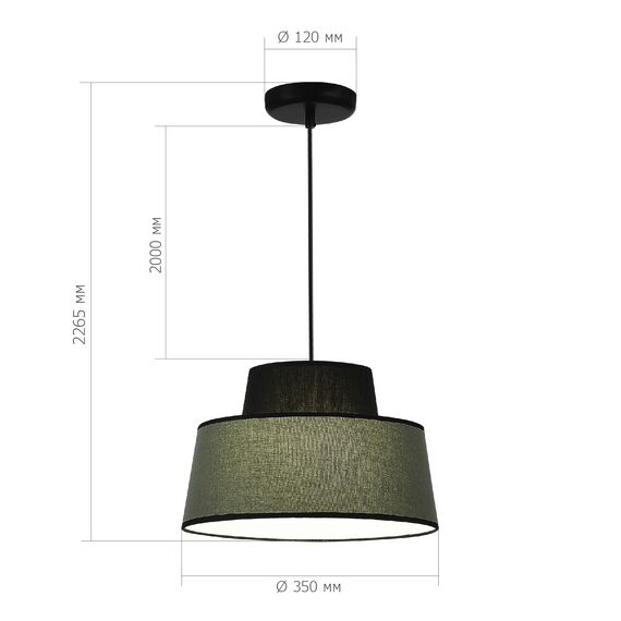 SL1354.433.01 Светильник подвесной ST-Luce Черный/Хаки E27 1*40W JACKIE, изображение 4