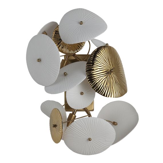 SL1518.301.03 Светильник настенный ST-Luce Латунь/Белый G9 3*5W 4000K DAHLIA, изображение 2