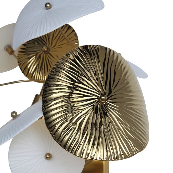 SL1518.301.03 Светильник настенный ST-Luce Латунь/Белый G9 3*5W 4000K DAHLIA, изображение 5