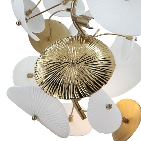 SL1518.303.05 Светильник подвесной ST-Luce Латунь/Белый G9 5*5W 4000K DAHLIA, изображение 3