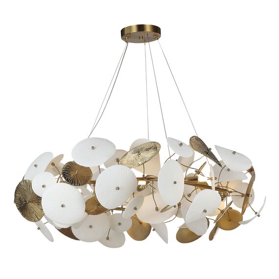 SL1518.303.10 Светильник подвесной ST-Luce Латунь/Белый G9 10*5W 4000K DAHLIA, изображение 3