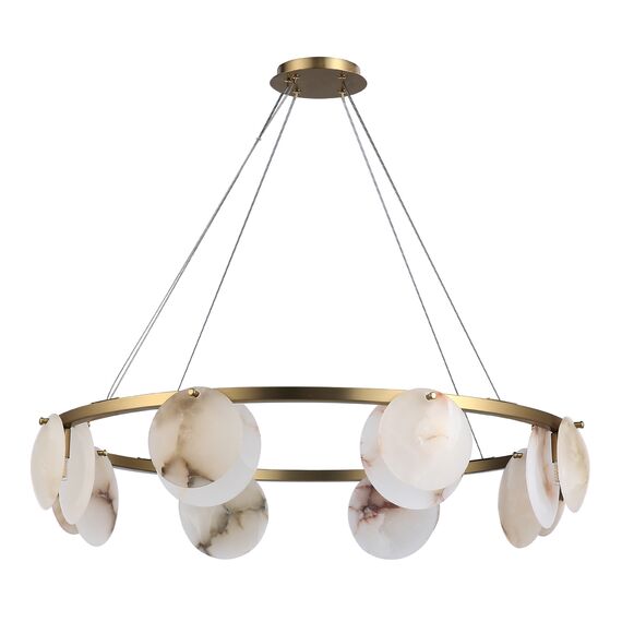 SL1520.303.08 Светильник подвесной ST-Luce Латунь/Алебастр G9 8*5W 4000K CLAM, изображение 2