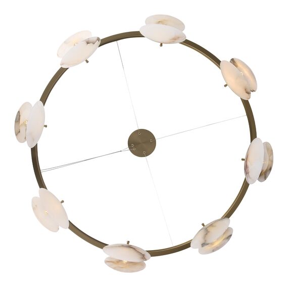 SL1520.303.08 Светильник подвесной ST-Luce Латунь/Алебастр G9 8*5W 4000K CLAM, изображение 3