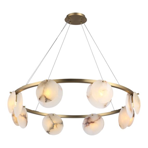 SL1520.303.08 Светильник подвесной ST-Luce Латунь/Алебастр G9 8*5W 4000K CLAM, изображение 4