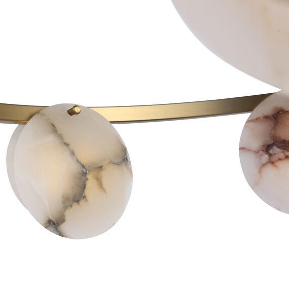 SL1520.303.08 Светильник подвесной ST-Luce Латунь/Алебастр G9 8*5W 4000K CLAM, изображение 9