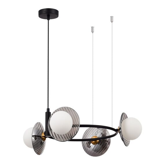 SL1521.403.04 Светильник подвесной ST-Luce Черный/Дымчатый, Белый G9 4*5W 4000K NOON, изображение 2