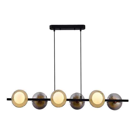 SL1521.403.06 Светильник подвесной ST-Luce Черный/Дымчатый, Белый G9 6*5W 4000K NOON, изображение 4