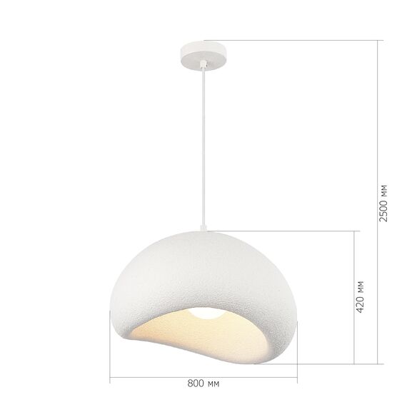 SL1522.523.01 Светильник подвесной ST-Luce белый/белый E27 1*60W WABI SABI, изображение 6