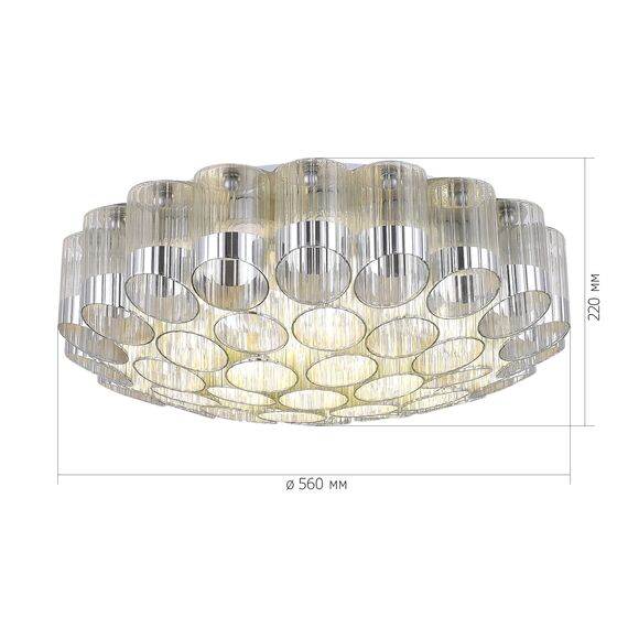 SL1662.102.19 Светильник потолочный ST-Luce Никель/Никель, Прозрачный E14 19*60W ACCORD, изображение 5