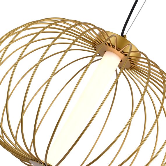 SL6124.203.01 Светильник подвесной ST-Luce Золотистый/Золотистый LED 1*10W 3000K SLICE, изображение 4