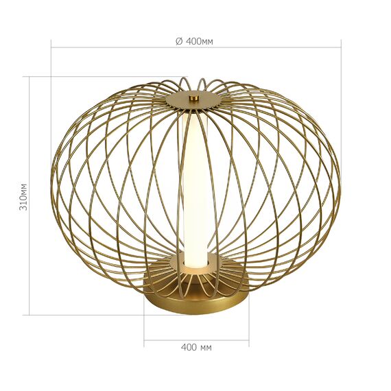 SL6124.204.01 Прикроватная лампа ST-Luce Золотистый/Золотистый LED 1*10W 3000K SLICE, изображение 4
