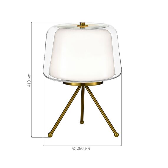 SL6127.304.01 Прикроватная лампа ST-Luce Латунь/Белый, Прозрачный LED 1*16W 3000K PANDORA