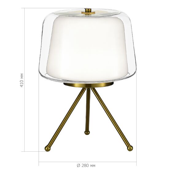 SL6127.304.01 Прикроватная лампа ST-Luce Латунь/Белый, Прозрачный LED 1*16W 3000K PANDORA, изображение 6