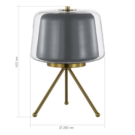 SL6127.314.01 Прикроватная лампа ST-Luce Латунь/Серый, Прозрачный LED 1*16W 3000K PANDORA, изображение 5